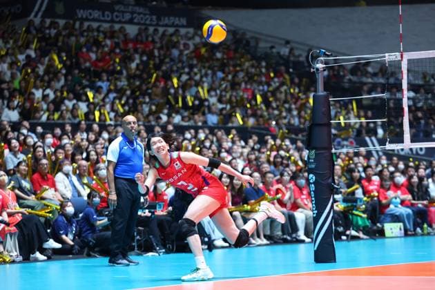 Sarina Koga (JPN), SEPTEMBER 24, 2023 - Volleyball : FIVB Road To Paris Volleyball Qualifier World Cup 2023 Japan, Women s tournament match between Japan - Brazil at the Yoyogi National Stadium in Tokyo, Japan. Noxthirdxpartyxsales  (230331150)
