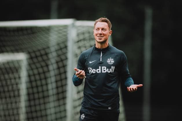 FC Salzburg Training Session SAALFELDEN, AUSTRIA - JULY 03: Coach Matthias Jaissle of FC Red Bull Salzburg during a training session on July 3, 2023 in Saalfelden, Austria. Copyright: xAndreasxSchaadx-xFCxRedxBullxSalzburgx _KU21514
