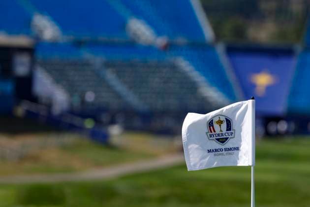September 25, 2023, ROME, ITALY: A view of the golf course at Marco Simone Golf Club in Guidonia, near Rome, Italy, 25 September 2023. Competition for the 44th Ryder Cup golf tournament between the US and Europe begins 29 September 2023..ANSA FABIO FRUSTACI 2023 Ryder Cup golf tournament  - ZUMAa110 20230925_zaf_a110_003 Copyright: xFabioxFrustacix