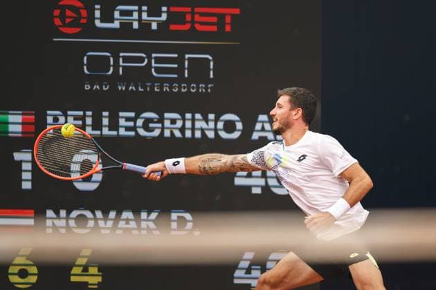 TENNIS - ATP, Tennis Herren Layjet Open BAD WALTERSDORF,AUSTRIA,25.SEP.23 - TENNIS - ATP Challenger Tour, Layjet Open. Image shows Dennis Novak (AUT).  GEPAxpictures xJohannesxFriedl