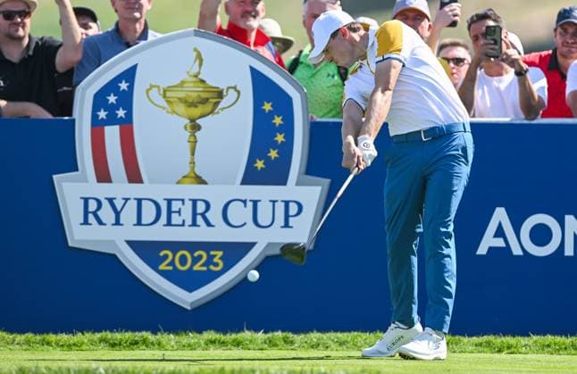 Ryder Cup 2023, Practice and Previews, Golf, Marco Simone Golf & Country Club, Rome, Italy - 26 Sep 2023  Copyright: xGreigxCowie Shutterstockx 14126884bt