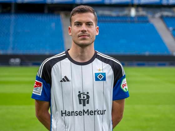 Laszlo Benes HSV 25 09 23, Hamburg, Hamburger SV, HSV team photo appointment, portrait appointment, season 2023 2024 Â