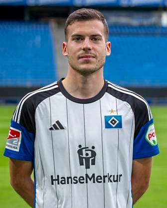 Laszlo Benes HSV 25 09 23, Hamburg, Hamburger SV, HSV team photo appointment, portrait appointment, season 2023 2024 Â
