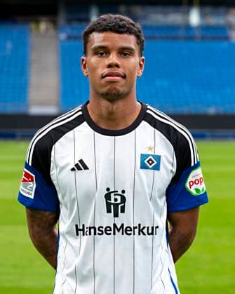 Ransford Königsdörffer HSV 25 09 23, Hamburg, Hamburger SV, HSV team photo appointment, portrait appointment, season 2023 2024 Â