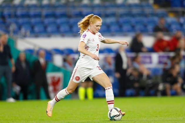 Wales Women v Denmark Women UEFA Womens Nations League Stine Ballisager Pedersen of Denmark Women during the UEFA Womens Nations League Group C match at the Cardiff City Stadium, Cardiff Copyright: xGeraintxNicholasx FIL-19020-0024 UK Newspapers OUT