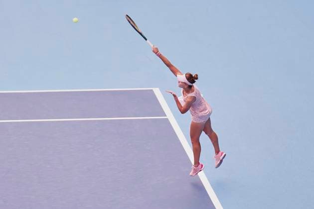 September 27, 2023, Tokyo, Japan: Veronika KUDERMENTOVA (RUS) serves against Kayla DAY (USA) during their women s singles match of the Toray Pan Pacific Open Tennis Tournament 2023 at the Ariake Coliseum. The tournament is held from September 25 to October 1st. Kudermentova won 6-3, 6-3. Tokyo Japan - ZUMAm191 20230927_aap_m191_049 Copyright: xRodrigoxReyesxMarinx