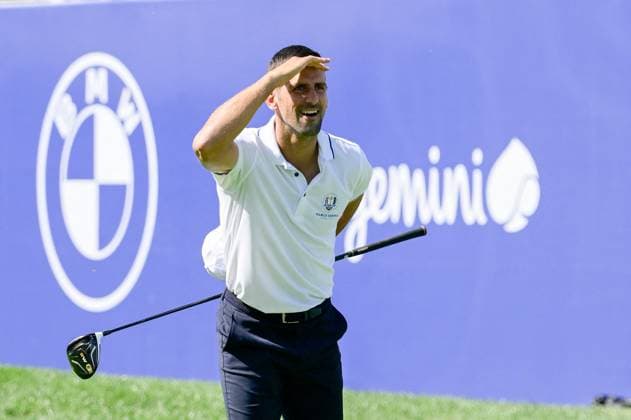 Golf match - Ryder Cup 2023 Novak Djokovic during the Ryder Cup 2023 at Marco Simone Golf & Country Club on September 27, 2023 in Rome Italy. Rome Italy  Copyright: xIPAxSport ABACAx BRIPASport20230927_252 IPAxSport ABACAx BRIPASport20230927_252