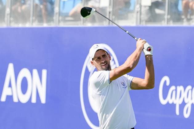 Golf match - Ryder Cup 2023 Novak Djokovic during the Ryder Cup 2023 at Marco Simone Golf & Country Club on September 27, 2023 in Rome Italy. Rome Italy  Copyright: xIPAxSport ABACAx BRIPASport20230927_259 IPAxSport ABACAx BRIPASport20230927_259