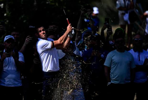 September 27, 2023, Rome: Welsh player Gareth Bale during the All Star Match at the 2023 Ryder Cup golf tournament at Marco Simone Golf Club in Guidonia near Rome, Italy, 27 September 2023. ANSA RICCARDO ANTIMIANI 2023 Ryder Cup golf tournament - All Star Match  - ZUMAa110 20230927_zaf_a110_051 Copyright: xRiccardoxAntimianix