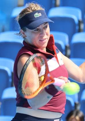 September 28, 2023, Tokyo, Japan - Anastasia Pavlyuchenkova of Russia returns the ball against Linda Noskova of Czech Republic during the second round match of the Toray Pan Pacific Open tennis tournament at the Ariake Colosseum in Tokyo on Thursday, September 28, 2023. (photo by Yoshio Tsunoda AFLO) Noxthirdxpartyxsales  (0306172724st)