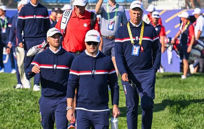 Ryder Cup 2023, Practice and Previews, Golf, Marco Simone Golf & Country Club, Rome, Italy - 28 Sep 2023  Copyright: xGreigxCowie Shutterstockx 14126911k
