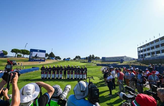 Ryder Cup 2023, Practice and Previews, Golf, Marco Simone Golf & Country Club, Rome, Italy - 28 Sep 2023  Copyright: xGreigxCowie Shutterstockx 14126911m