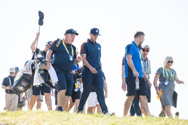 230928 Ludvig Aberg of Team Europe at a training session during day 1 of the Ryder Cup on September 28, 2023 in Rome Photo Mathias Bergeld BILDBYRAN kod MB MB0734 golf ryder cup träning practice training day 1 bbeng  Copyright: MATHIASxBERGELD BB230928MB011