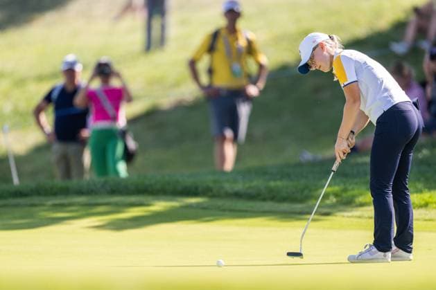 230928 Nora Sundberg of Team Europe competes in round four of the Junior Ryder Cup on September 28, 2023 in Rome Photo Mathias Bergeld BILDBYRAN code MB MB0734 golf ryder cup träning practice training day 1 bbeng junior ryder cup  Copyright: MATHIASxBERGELD BB230928MB053
