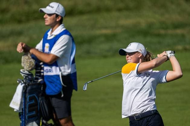 230928 Meja Örtengren of Team Europe competes in round four of the Junior Ryder Cup on September 28, 2023 in Rome Photo Mathias Bergeld BILDBYRAN code MB MB0734 golf ryder cup träning practice training day 1 bbeng junior ryder cup  Copyright: MATHIASxBERGELD BB230928MB057