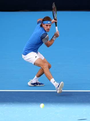 (230929) -- BEIJING, Sept. 29, 2023 -- Greece s Stefanos Tsitsipas hits a return to Chile s Nicolas Jarry during the men s singles first round match at 2023 China Open tennis tournament in Beijing, capital of China, Sept. 29, 2023. ) (SP)CHINA-BEIJING-TENNIS-CHINA OPEN-MEN S SINGLES-1ST ROUND(CN) LuoxYuan 