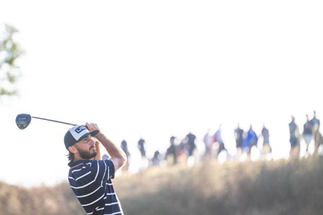 230929 Max Homa of Team USA in a foursome match during day one of the Ryder Cup on September 29, 2023 in Rome Photo Mathias Bergeld BILDBYRAN kod MB MB0736 golf ryder cup day 1 bbeng round 1  Copyright: MATHIASxBERGELD BB230929MB131