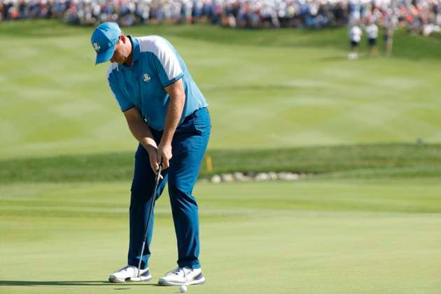 September 29, 2023, Guidonia Montecelio, Rome, Italy: Sepp Straka during the 44th Ryder Cup Matches , Europe versus USA, Day 1 at Marco Simone Golf Rome, Italy Guidonia Montecelio Italy - ZUMAl131 20230929_zsp_l131_028 Copyright: xCiroxDexLucax