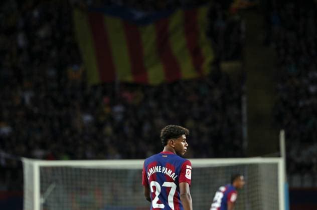 FC Barcelona, Barca v Sevilla FC - LaLiga EA Sports Lamine Yamal during the match between FC Barcelona and Sevilla FC, corresponding to the week 8 of LaLiga EA Sports , played at the Olympic Stadium Lluis Companys, in Barcelona, on 29th September 2023. Barcelona Barcelona Spain  Copyright: xUrbanandsportx originalFilename:urbanandsport-fcbarcel230929_npXE0.jpg