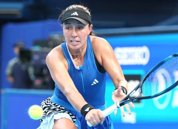 September 30, 2023, Tokyo, Japan - Jessica Pegula of the United States returns the ball against Maria Sakkari of Greece during the semi final match of the Toray Pan Pacific Open tennis tournament at the Ariake Colosseum in Tokyo on Saturday, September 30, 2023. (photo by Yoshio Tsunoda AFLO) Noxthirdxpartyxsales  (0306436709st)