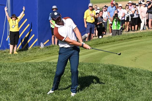 Ryder Cup 2023, Day Two, Morning Foursomes, Golf, Marco Simone Golf & Country Club, Rome, Italy - 30 Sep 2023  Copyright: xGreigxCowie Shutterstockx 14130258ap