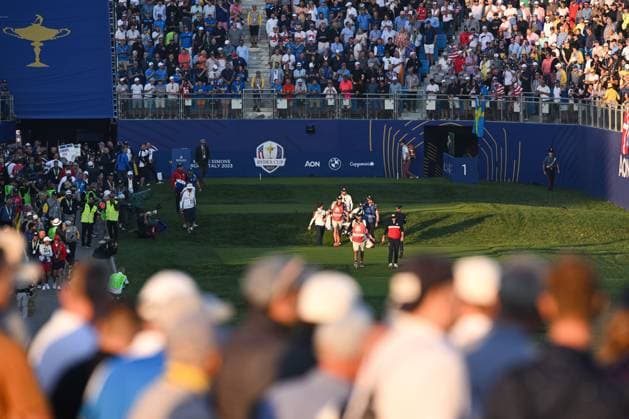 Ryder Cup 2023, Day Two, Morning Foursomes, Golf, Marco Simone Golf & Country Club, Rome, Italy - 30 Sep 2023  Copyright: xGreigxCowie Shutterstockx 14130258dc