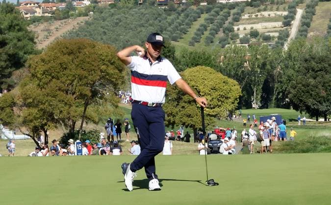 GOLF - Ryder Cup 2023 ROME,ITALY,30.SEP.23 - GOLF - Ryder Cup, Marco Simone Golf and Country Club. Image shows Brian Harman (USA).  GEPAxpictures xHansxOberlaender