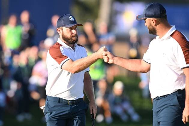Ryder Cup 2023, Day Two, Morning Foursomes, Golf, Marco Simone Golf & Country Club, Rome, Italy - 30 Sep 2023  Copyright: xGreigxCowie Shutterstockx 14130258fj