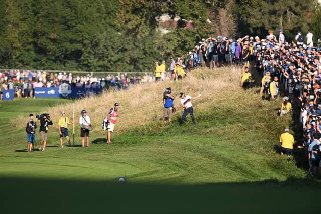 Ryder Cup 2023, Day Two, Morning Foursomes, Golf, Marco Simone Golf & Country Club, Rome, Italy - 30 Sep 2023  Copyright: xGreigxCowie Shutterstockx 14130258gr