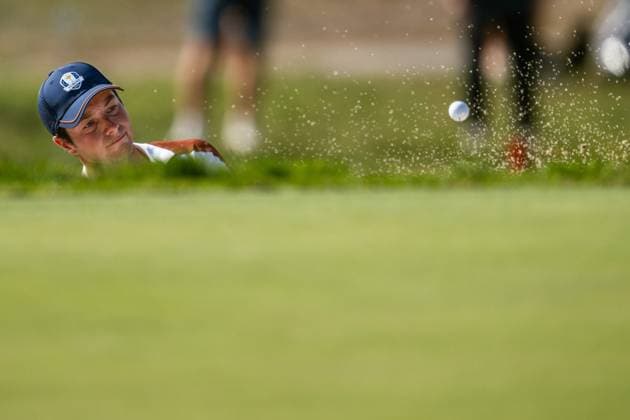 230930 in a fourball match during day 2 of the Ryder Cup on September 30, 2023 in Rome Photo Mathias Bergeld BILDBYRAN kod MB MB0737 golf ryder cup day 2 bbeng foursome  Copyright: MATHIASxBERGELD BB230930MB083