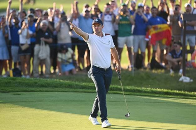 Ryder Cup 2023, Day Two, Afternoon Fourballs, Golf, Marco Simone Golf & Country Club, Rome, Italy - 30 Sep 2023  Copyright: xGreigxCowie Shutterstockx 14130259fi