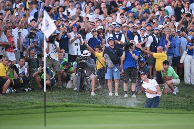 Ryder Cup 2023, Day Two, Afternoon Fourballs, Golf, Marco Simone Golf & Country Club, Rome, Italy - 30 Sep 2023  Copyright: xGreigxCowie Shutterstockx 14130259fs