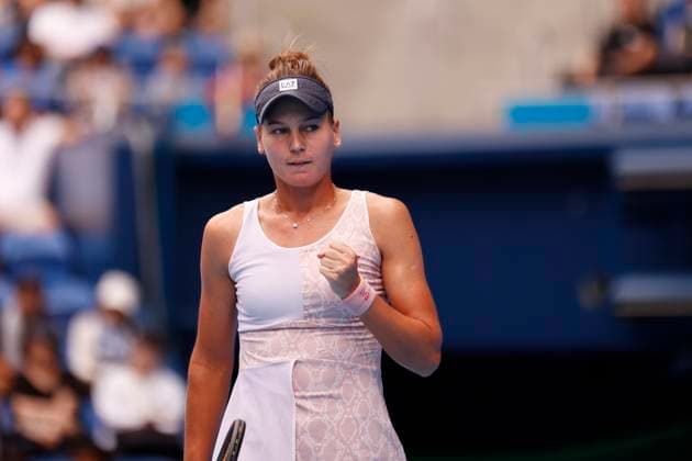 October 1, 2023, Tokyo, Japan: Veronika KUDERMETOVA (RUS) in action against Jessica PEGULA (USA) during the singles final match of the Toray Pan Pacific Open Tennis Tournament 2023 at the Ariake Coliseum. The tournament is held from September 25 to October 1st. Tokyo Japan - ZUMAm191 20231001_aap_m191_014 Copyright: xRodrigoxReyesxMarinx