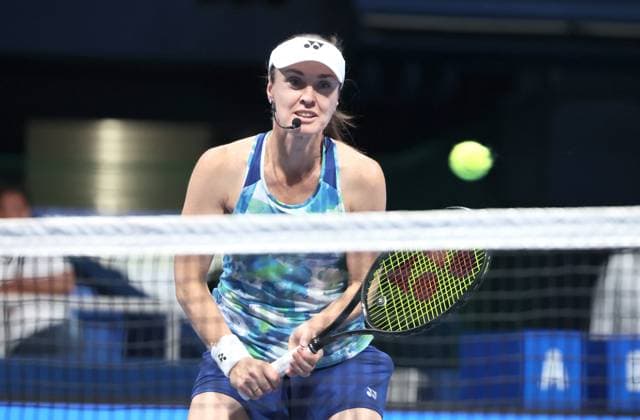 October 1, 2023, Tokyo, Japan - Swiss tennis legend Martina Hingis plays a doubles game for exhibition match after the final of the Toray Pan Pacifc Open tennis tournament at the Ariake Colosseum in Tokyo on Sunday, October 1, 2023. (photo by Yoshio Tsunoda AFLO) Noxthirdxpartyxsales  (231127588)
