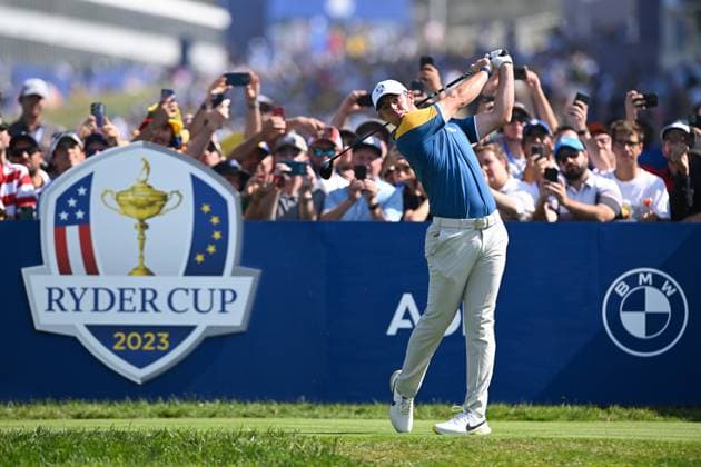 Ryder Cup 2023, Day Three, Singles, Golf, Marco Simone Golf & Country Club, Rome, Italy - 01 Oct 2023  Copyright: xGreigxCowie Shutterstockx 14130264an