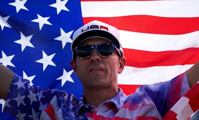 2023 Ryder Cup, Marco Simone Golf and Country Club, Rome, Italy 1 10 2023 A USA fan A USA fan 1 10 2023  Copyright: x INPHO MatteoxCiambellix DSC07642