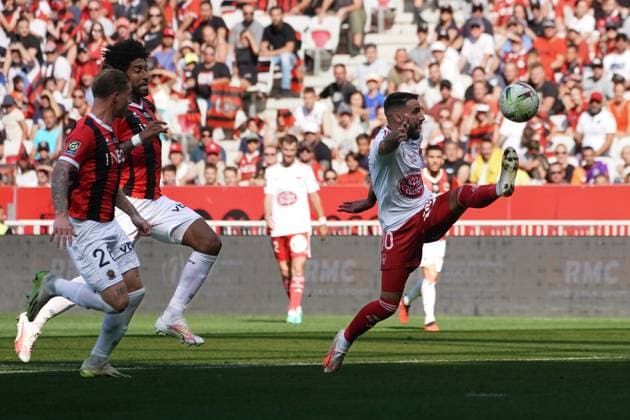 Romain Del Castillo (Brest) FOOTBALL : OGC Nice vs Brest - Ligue 1 Uber Eats - Nice - 01 10 2023 NorbertScanella Panoramic 