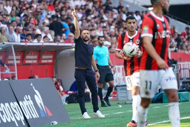 Francesco Farioli (entraineur de l OGC Nice) FOOTBALL : OGC Nice vs Brest - Ligue 1 Uber Eats - Nice - 01 10 2023 NorbertScanella Panoramic 