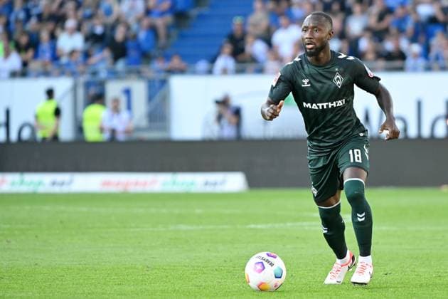 Darmstadt, Merck Stadion am Boellenfalltor, 01 10 23, GER, Men, 1 Bundesliga, Season 2023 2024, SV Darmstadt 98 SV Werder Bremen Image Naby KEITA Bremen Only for editorial use DFL regulations prohibit any use of photographs as image sequences and or quasi video Hesse Germany