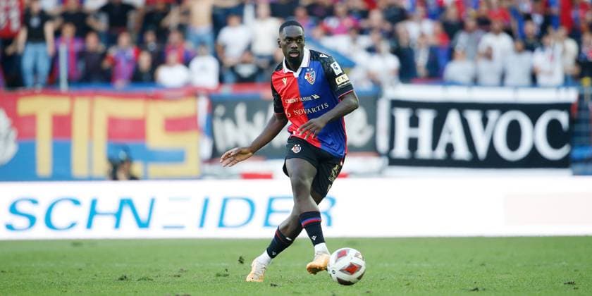 FC Basel Lausanne Ouchy Jean Kevin Augustin FC Basel 01 10 2023 St Jakob Park Basel , SWITZERLAND, Season 2023 2024 Football Men Super League FC Basel Lausanne Ouchy Jean Kevin Augustin FC Basel