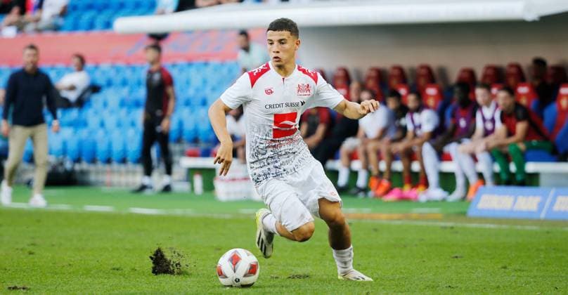 FC Basel Lausanne Ouchy Ismael Gharbi Ouchy 01 10 2023 St Jakob Park Basel , SWITZERLAND, Season 2023 2024 Football Mens Super League FC Basel Lausanne Ouchy Ismael Gharbi Ouchy