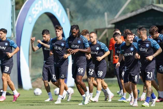 Italy: training session SSC Napoli SSC Napoli players made their last training ahead of their UEFA Champions League against Real Madrid at Konami Center on October 02, 2023, in Castel Volturno, Italy. ABPH8909 Copyright: xAntonioxBalascox