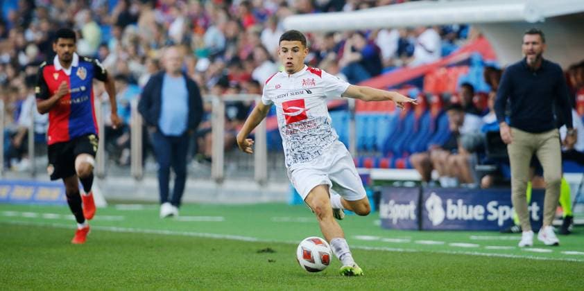 FC Basel Lausanne Ouchy Ismael Gharbi Ouchy 01 10 2023 St Jakob Park Basel , SWITZERLAND, Season 2023 2024 Football Mens Super League FC Basel Lausanne Ouchy Ismael Gharbi Ouchy
