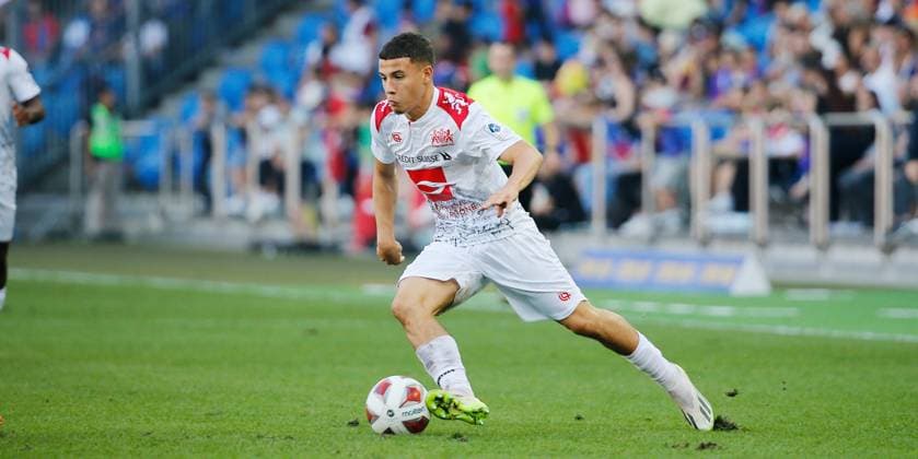 FC Basel Lausanne Ouchy Ismael Gharbi Ouchy 01 10 2023 St Jakob Park Basel , SWITZERLAND, Season 2023 2024 Football Mens Super League FC Basel Lausanne Ouchy Ismael Gharbi Ouchy