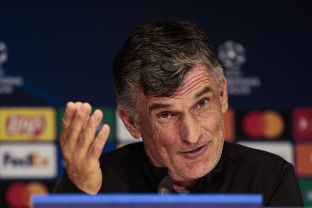 EINDHOVEN - Sevilla FC coach Jose Luis Mendilibar during the press conference, PK, Pressekonferenz of Sevilla FC in the run-up to the Champions League match against PSV at the Phillips Stadium on October 2, 2023 in Eindhoven, the Netherlands. ANP JEROEN PUTMANS UEFA Champions League MD-1 2023 2024 xVIxANPxSportx xxANPxIVx 480043531 originalFilename: 480043531.jpg