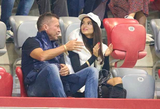 Lothar Matthäus with former wife Anastasia Klimko in the Frauenbundesliga match FC BAYERN MÜNCHEN - 1.FC KOELN on Sept 30, 2023 in Munich, Germany. Season 2023 2024, 1.Bundesliga, FCB, München, matchday 6, 6.Spieltag