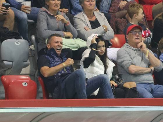 Arousal Lothar MATTHAEUS MATTÄHUS with company as spectator womens soccer, Bayern Muenchen Koeln, 2 10 2023 womens soccer Bundesliga, FC Bayern Munich 1 FC Cologne, 2 match day, season 2023 2024 in Munich, F C B A Y E R N C A M P U S, Germany Source Copyright Credit Oryk HAIST xFRAUENFUSSBALL_FCB-KOEx