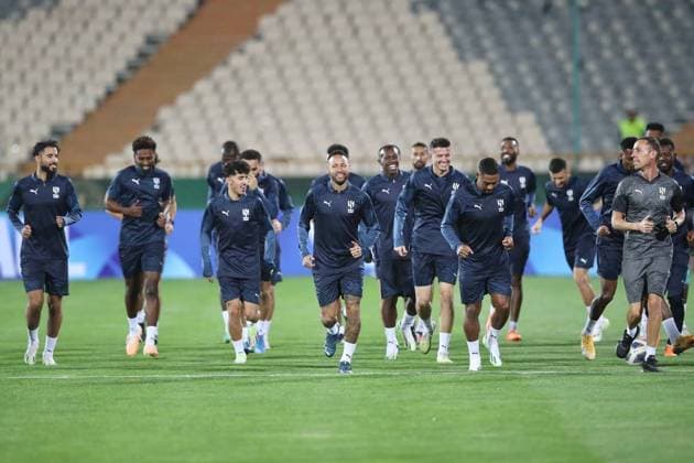 October 2, 2023, Tehran, Iran: Al Hilal players during a training session of the team, on the eve of the the AFC Champions League Group D football match between IranÃ¢â‚¬â ¢s Nassaji Mazandaran and Saudi ArabiaÃ¢â‚¬â ¢s Al-Hilal. Tehran Iran - ZUMAi98_ 0306799048st Copyright: xFfirix