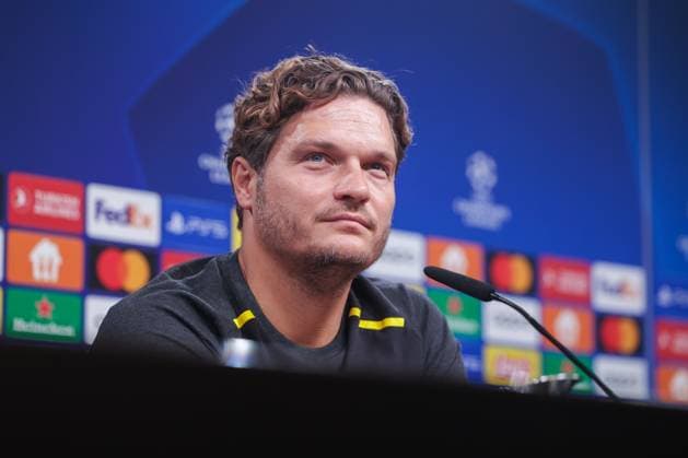 03 10 2023, football, 2023 2024 season, UCL, UEFA Champions League, group stage, matchday 2, Borussia Dortmund AC Milan, head coach Edin Terzic Borussia Dortmund , Dortmund Signal Iduna Park NRW Germany xRHR PHOTO DEx Copyright: DennisxEwert RHR-FOTOx RHR-FOTO DE