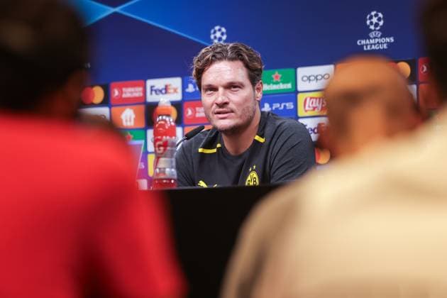 03 10 2023, football, 2023 2024 season, UCL, UEFA Champions League, group stage, matchday 2, Borussia Dortmund AC Milan, head coach Edin Terzic Borussia Dortmund , Dortmund Signal Iduna Park NRW Germany xRHR PHOTO DEx Copyright: DennisxEwert RHR-FOTOx RHR-FOTO DE